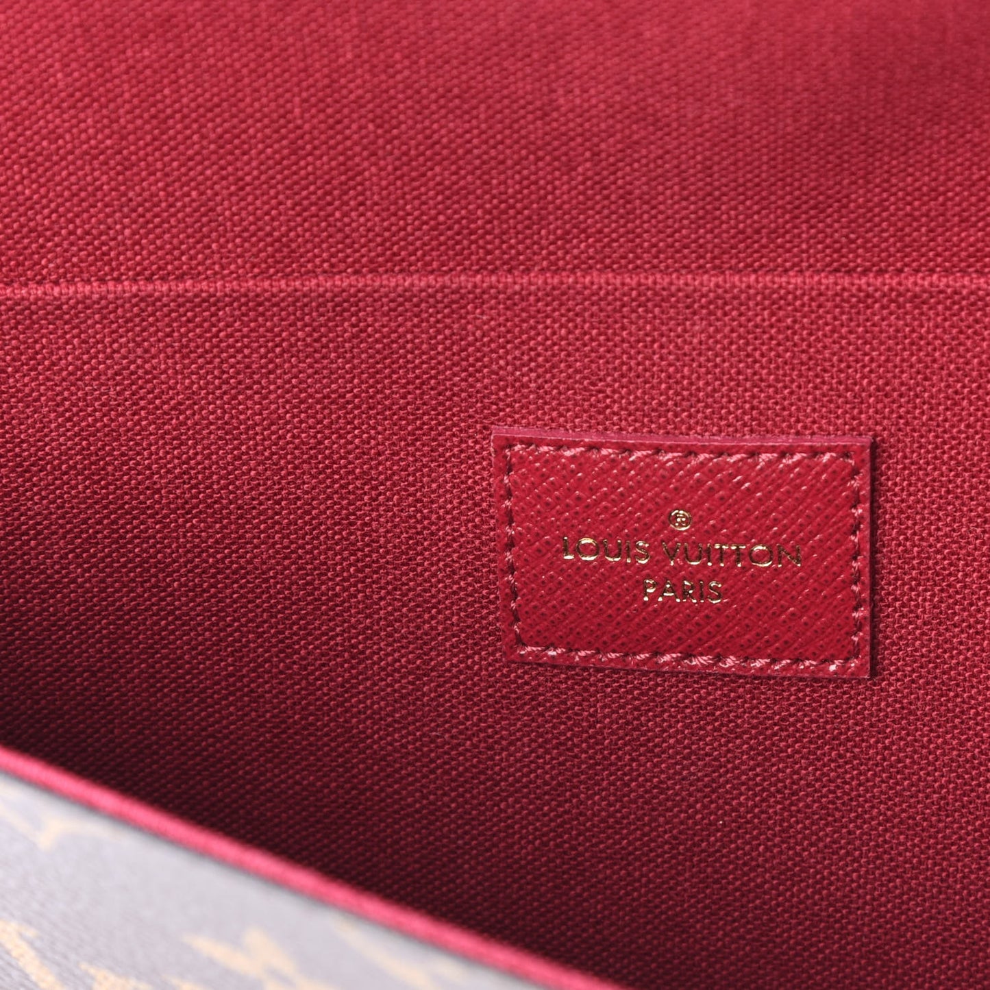 Monogram Pochette Felicie Chain Wallet Fuchsia