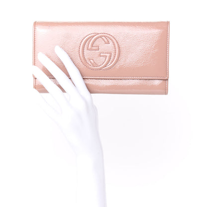 Gucci Patent Soho Continental Wallet Dark Cipria 2 of 8