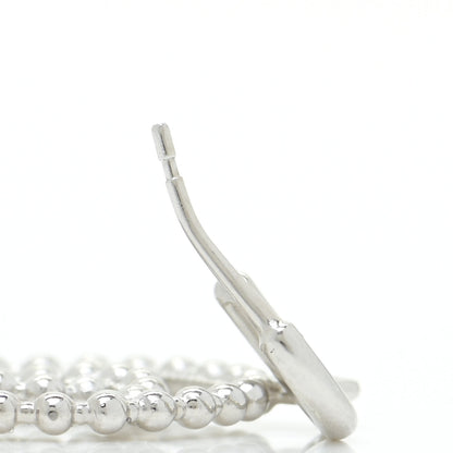 Chanel Metal Bead CC Drop Earrings Silver 4 of 7