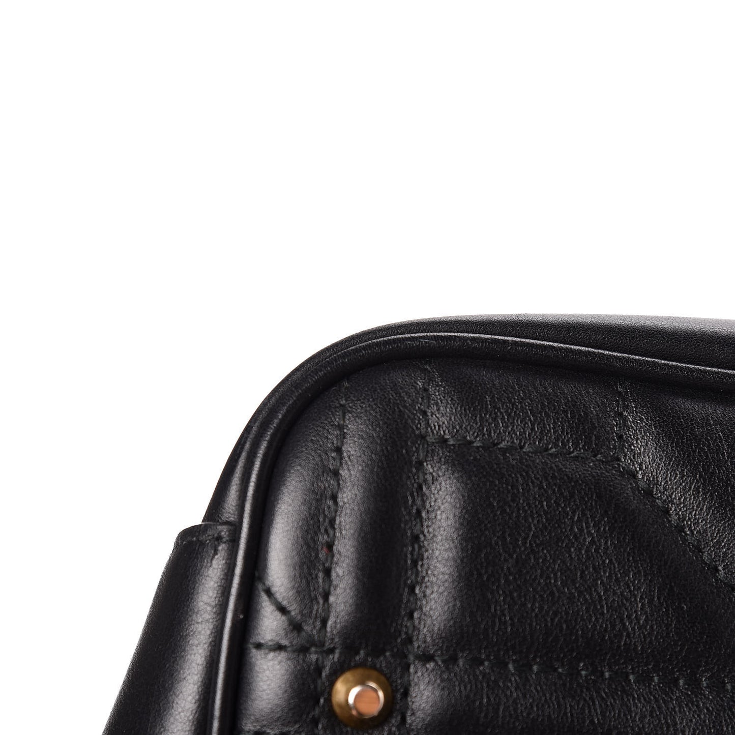 Calfskin Matelasse Studded Medium Pearly GG Marmont Shoulder Bag Black