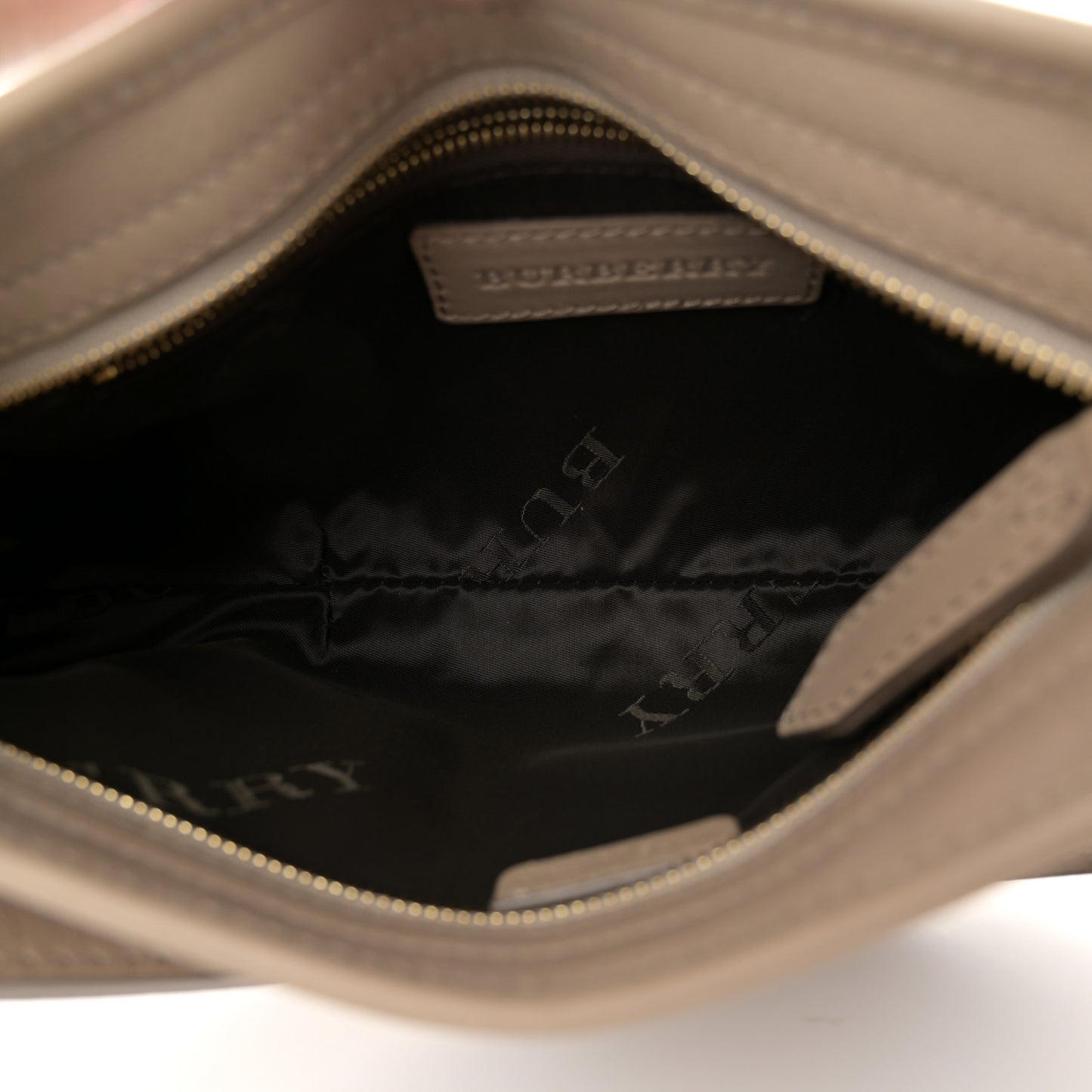 Calfskin Heart Studded Shoulder Bag Beige