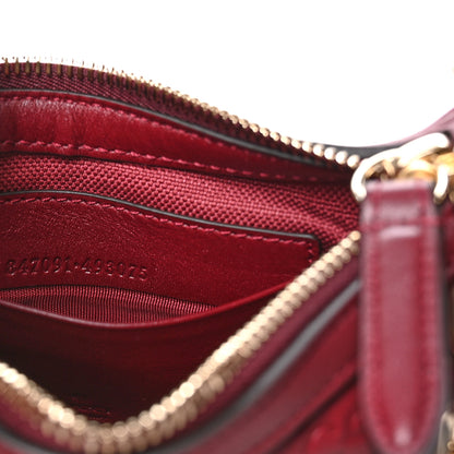Gucci GG Calfskin Embossed Emblem Mini Shoulder Bag Rosso Ancora 7 of 10