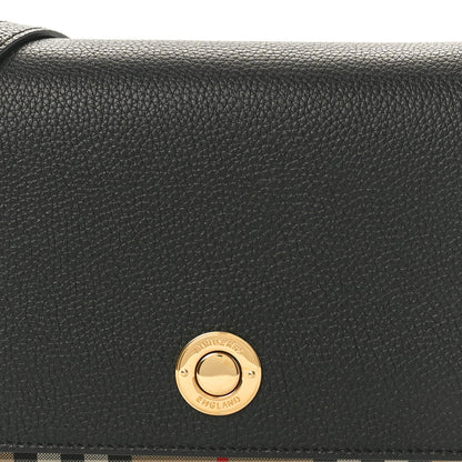 Burberry Grainy Calfskin Vintage Check Hampshire Crossbody Black 7 of 9