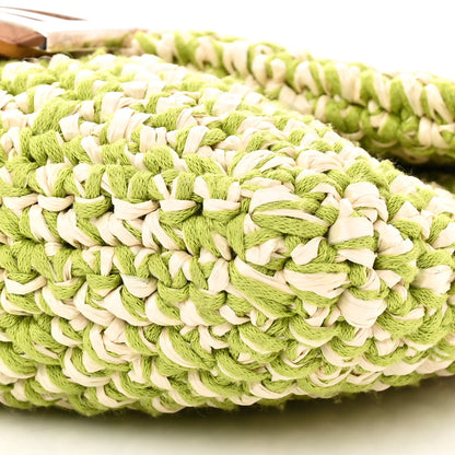 Fendi Woven Straw Baguette Green 9 of 14
