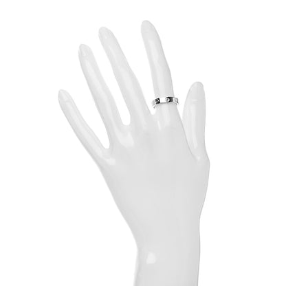 Cartier 18K White Gold Diamond 4mm LOVE Wedding Band Ring 51 5.75 2 of 5