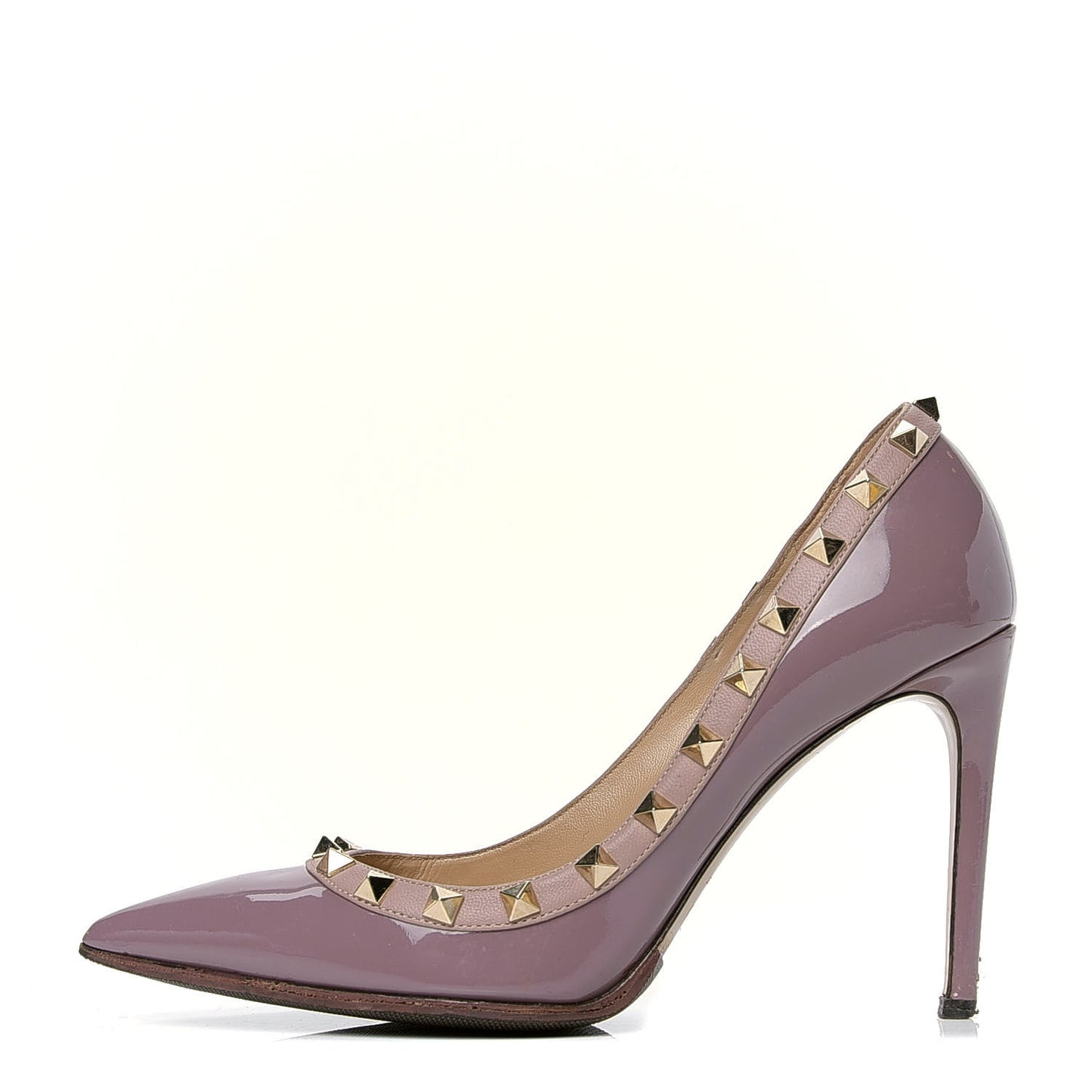 Patent Rockstud 100mm Pumps 36.5 Dark Mauve Poudre