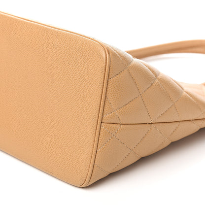 Chanel Caviar Quilted Medallion Tote Beige 8 of 9