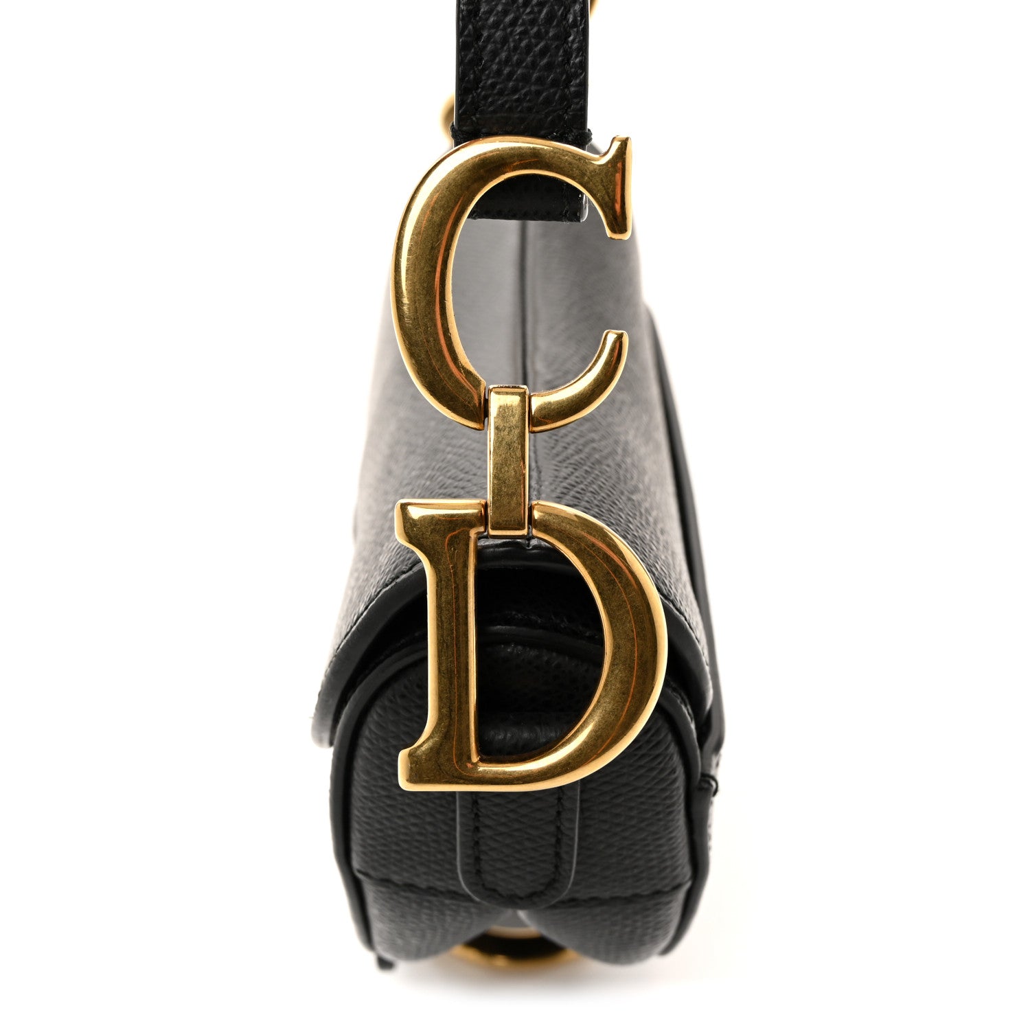 Christian Dior Grained Calfskin Mini Saddle Bag Black 11 of 13