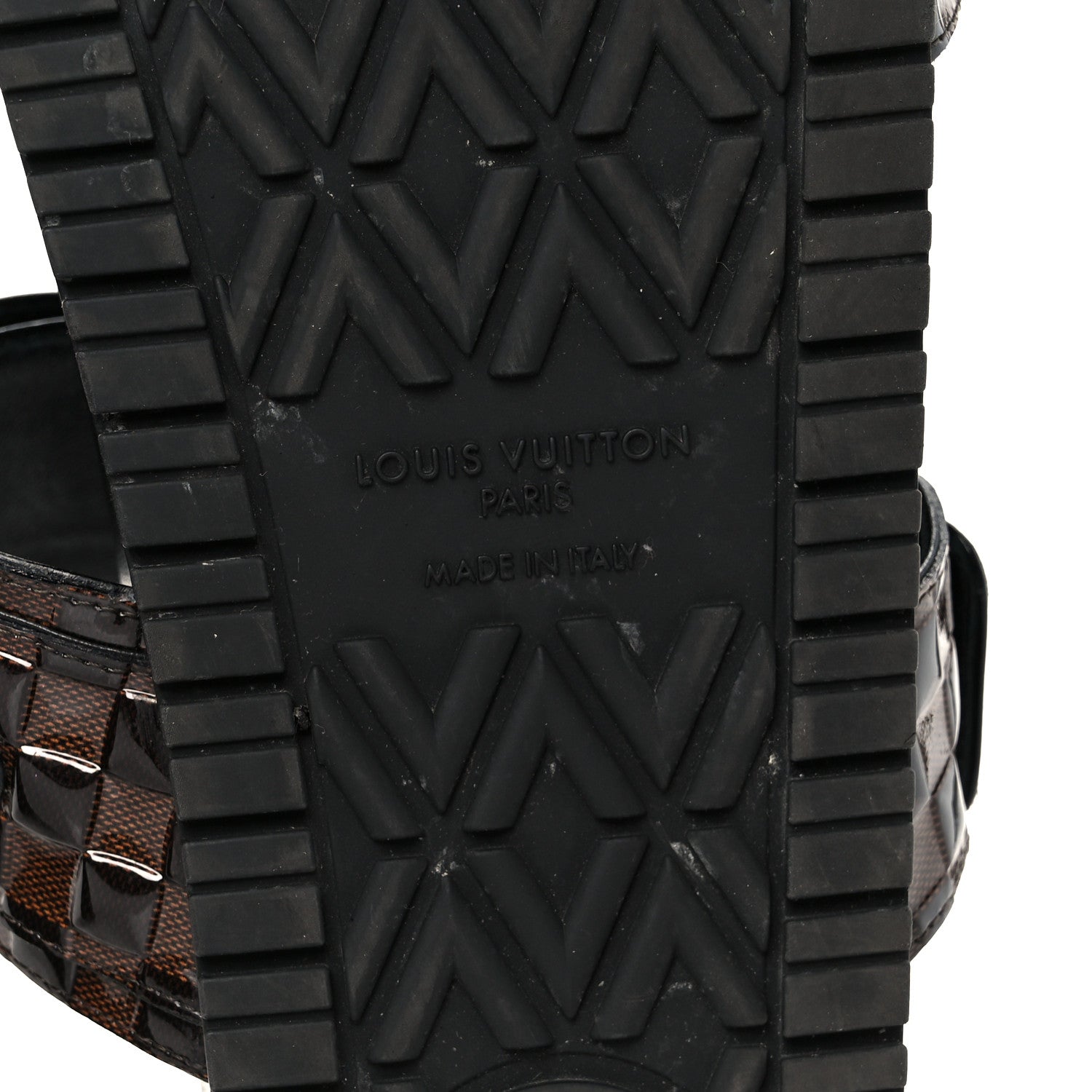 Louis Vuitton Damier Patent Calfskin Bom Dia Flat Sandals 38.5 Ebene 8 of 10