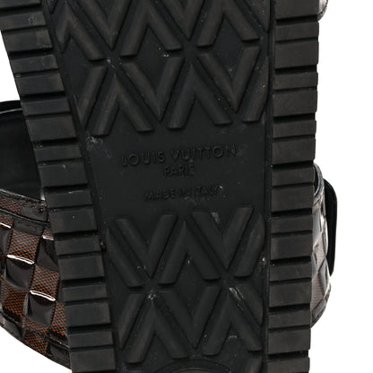 Louis Vuitton Damier Patent Calfskin Bom Dia Flat Sandals 38.5 Ebene 8 of 10