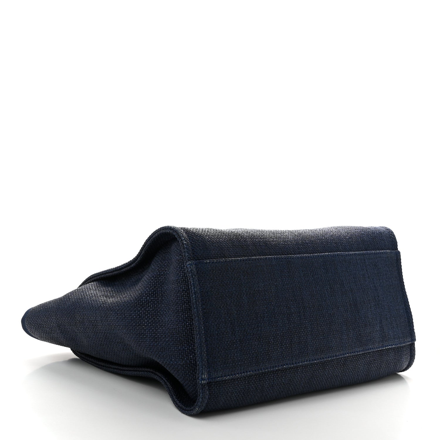 Chanel Woven Straw Raffia Medium Deauville Tote Navy 4 of 12