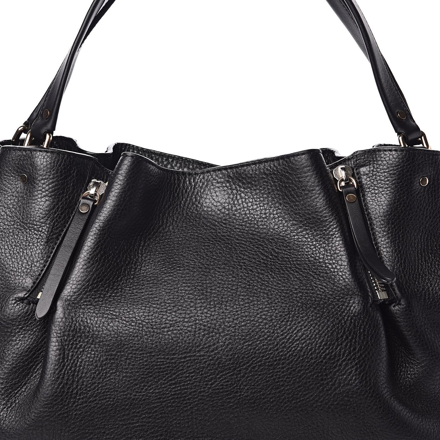 Grainy Calfskin House Check Medium Maidstone Black