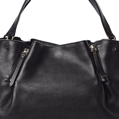 Burberry Grainy Calfskin House Check Medium Maidstone Black 10 of 10