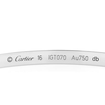 Cartier 18K White Gold Small LOVE Bracelet 16 4 of 4