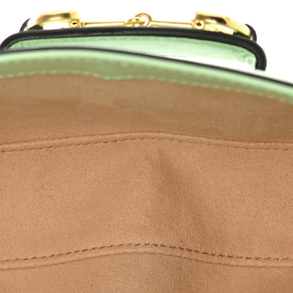 Gucci Azalea Calfskin Small Horsebit 1955 Chain Shoulder Bag Light Green 5 of 10