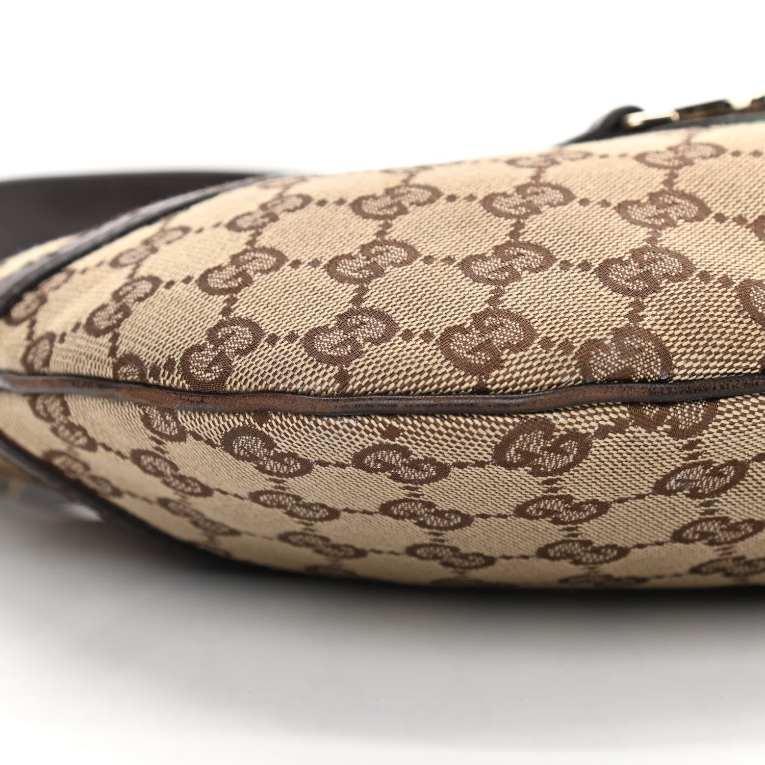 Gucci Monogram Web GG Reins Hobo Brown 9 of 15
