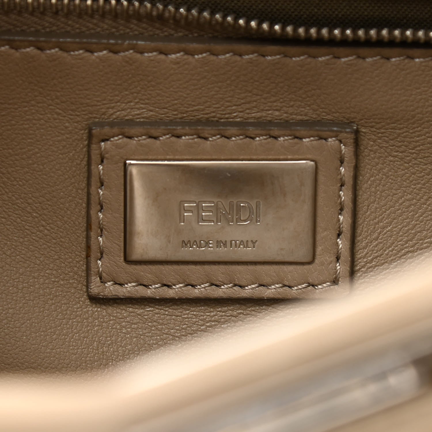 Fendi Nappa Mini Peekaboo Iconic Satchel Tortora 9 of 10
