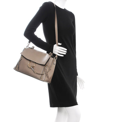 Chloe Calfskin Medium Faye Day Shoulder Bag Motty Grey 2 of 10
