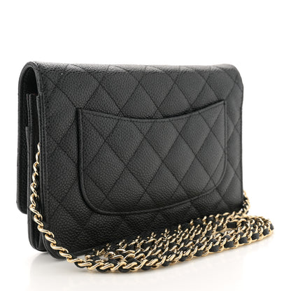 Chanel Caviar Quilted Wallet on Chain WOC Black 3 of 13