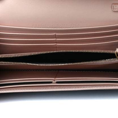 Fendi Vitello Cruise F is Fendi Bi-Color FF 1974 Embossed Continental Envelope Wallet On Chain Maya Black Light Rose 4 of 11