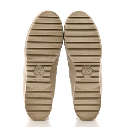 Louis Vuitton Suede Calfskin Jacquard Since 1854 Laureate Platform Desert Boots 38 Beige 5 of 12
