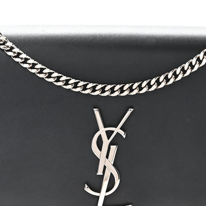 Saint Laurent Smooth Calfskin Medium Classic Monogram Kate Tassel Satchel Deep Marine 8 of 10