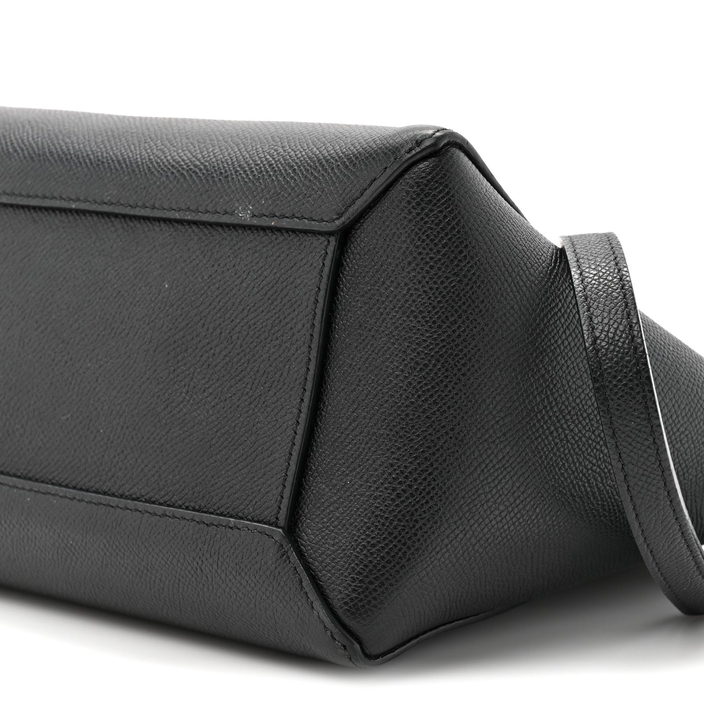 Grained Calfskin Micro Belt Bag Black