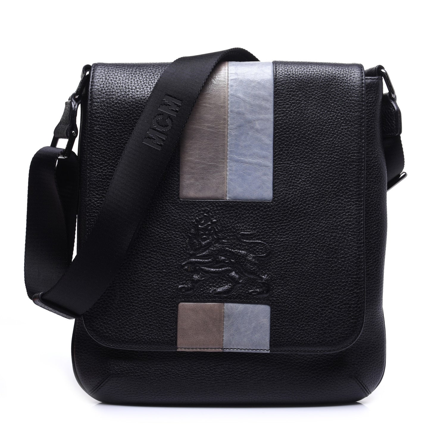 Calfskin Munich Lion Messenger Black