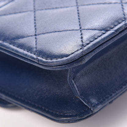 Chanel Lambskin Quilted Mini Crossing Times Flap Blue 12 of 19