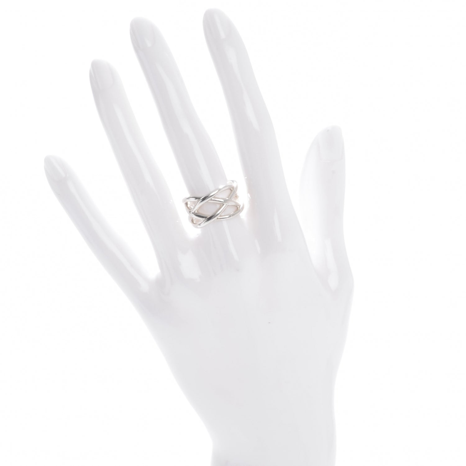 Tiffany Sterling Silver Weave Ring 6.5 2 of 6