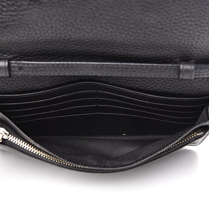 Marc Jacobs Grained Calfskin Embellished Tulip Print Wallet Crossbody Black Multicolor 4 of 12