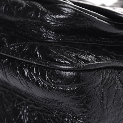 Saint Laurent Crinkled Calfskin Matelasse Monogram Baby Niki Chain Satchel Black 14 of 18
