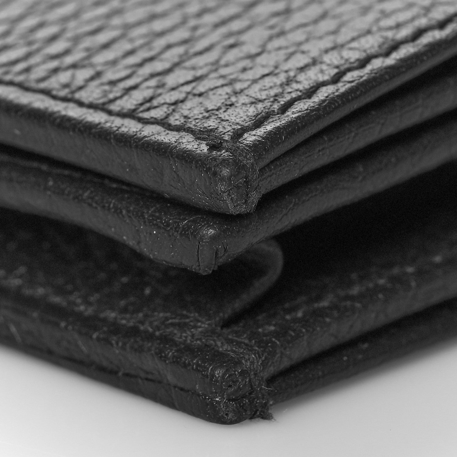 Gucci Pebbled Calfskin GG Marmont Card Case Black 9 of 9