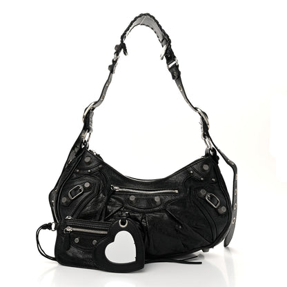 Balenciaga Agneau Arena Small Le Cagole Shoulder Bag Black 3 of 12