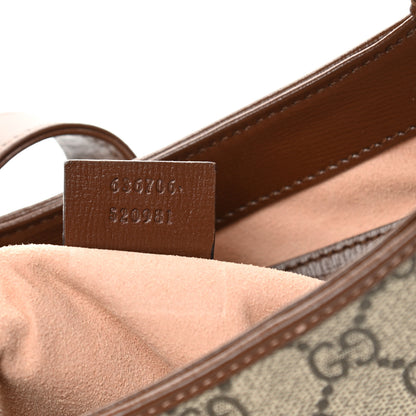 Gucci GG Supreme Monogram Azalea Calfskin Web Small Jackie 1961 Hobo Beige Ebony Brown Sugar 7 of 10