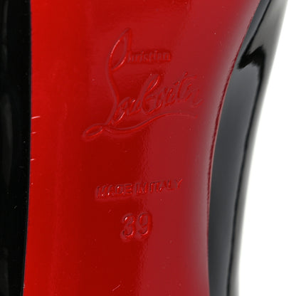 Christian Louboutin Patent New Very Prive 120 Pumps 39 Black Red 6 of 9