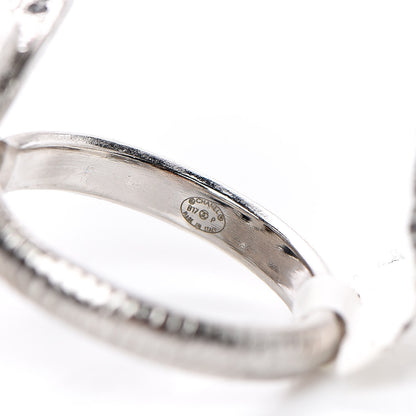 Chanel Crystal CC Ring 6 Silver Black 4 of 5
