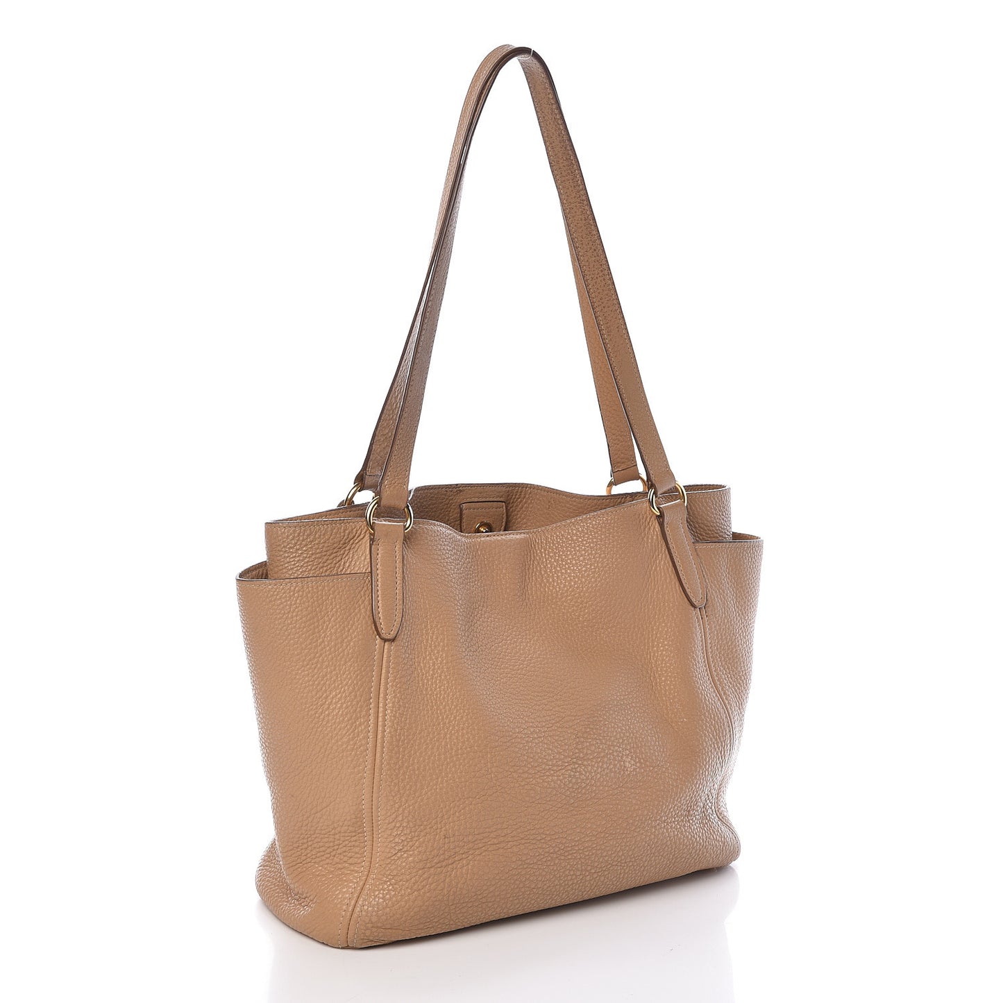 Vitello Daino Side Pocket Tote Sughero