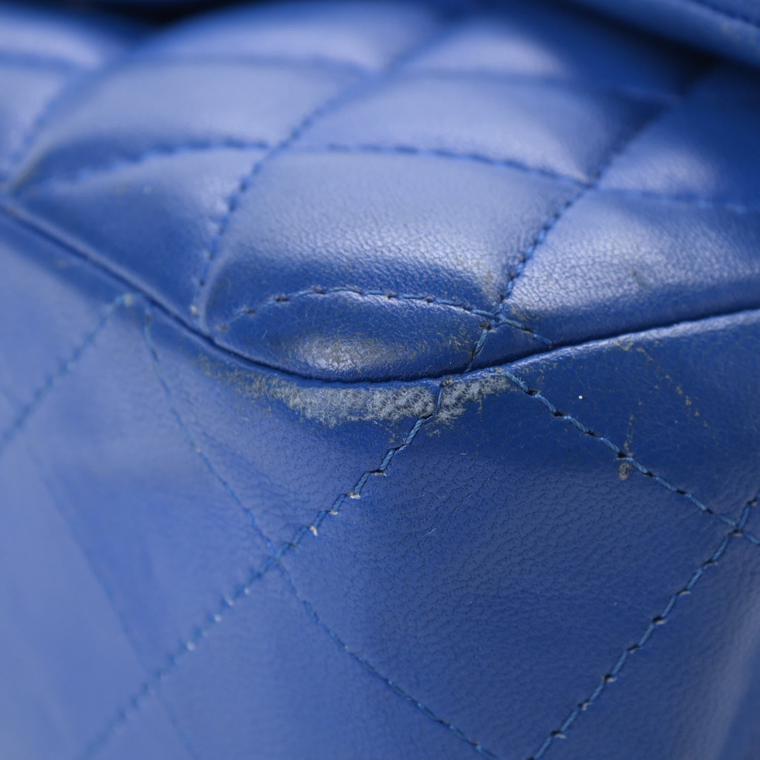 Chanel Lambskin Quilted Mini Rectangular Flap Blue 9 of 13