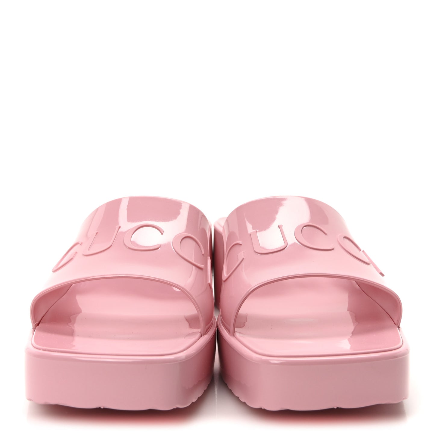 Rubber Gucci Logo Womens Platform 20/60mm Slide Sandals 37 Wild Rose