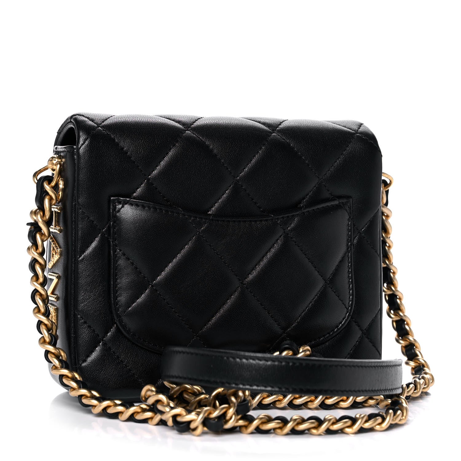 Chanel Lambskin Quilted Mini Side Note Flap Black 3 of 15