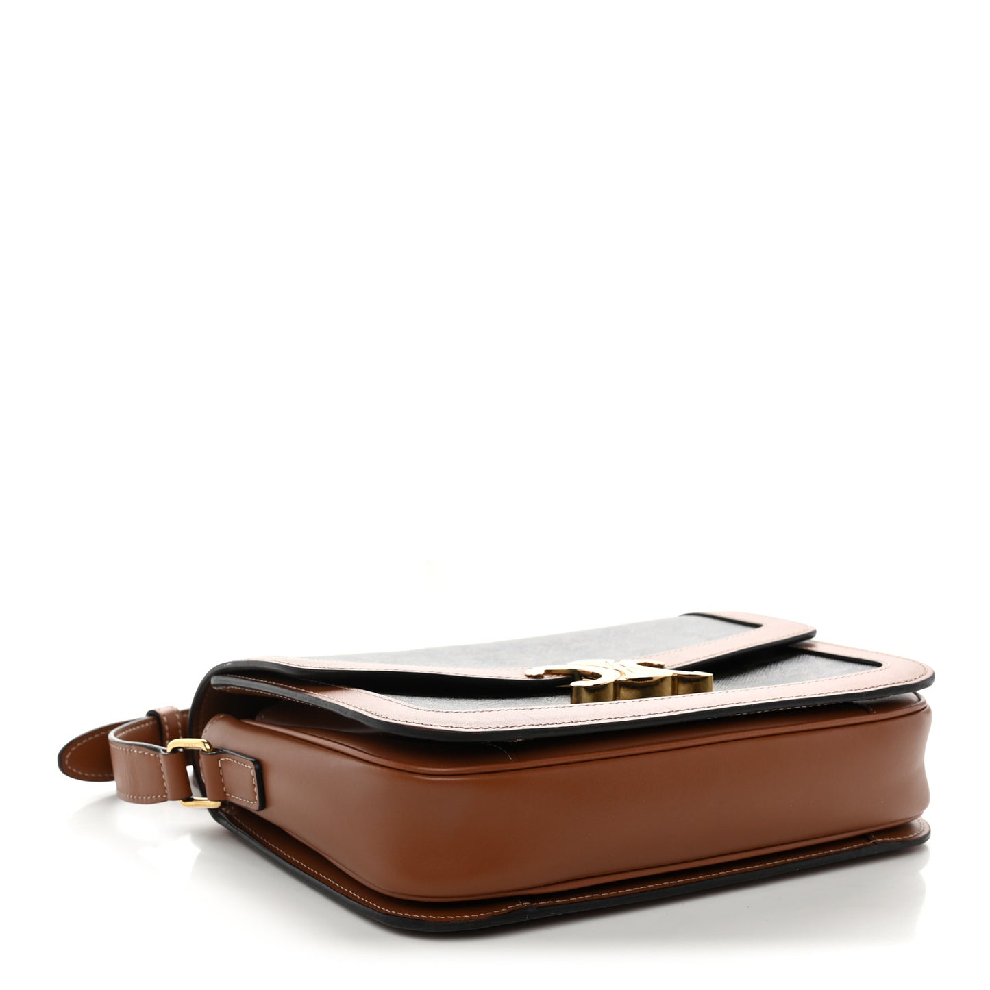 Triomphe Canvas Calfskin Medium Triomphe Bag Tan