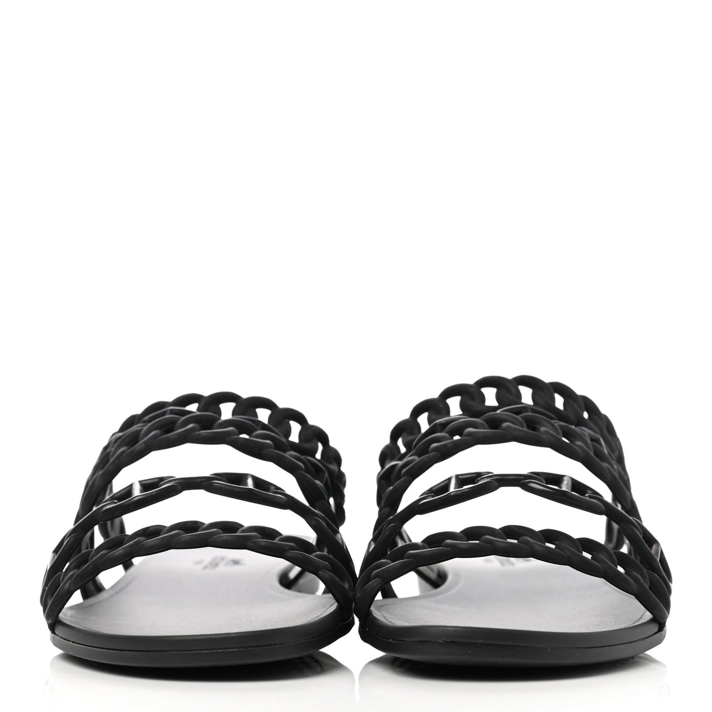 Rubber Chaine d'Ancre Nude Sandals 39 Black