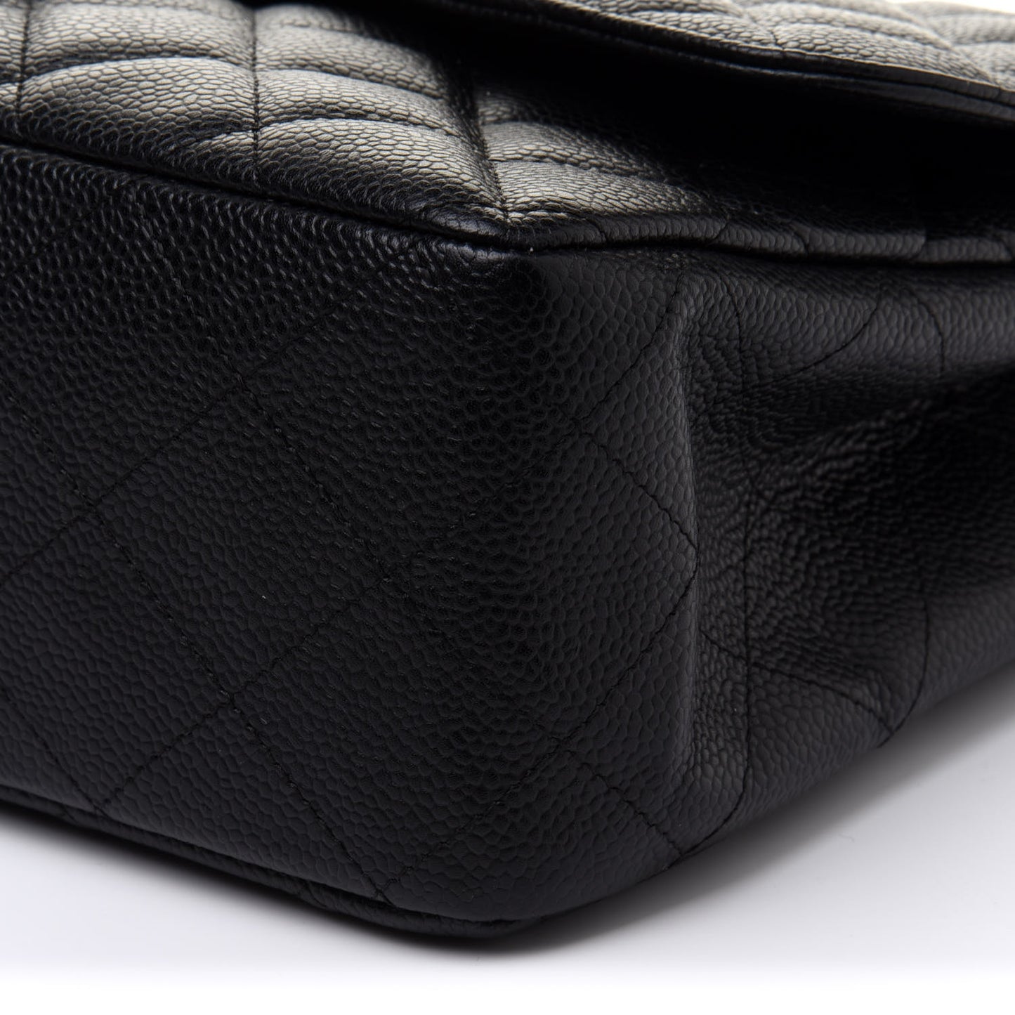 Caviar Quilted Jumbo Single Flap Black