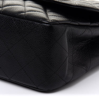 Chanel Caviar Quilted Jumbo Single Flap Black 11 of 12