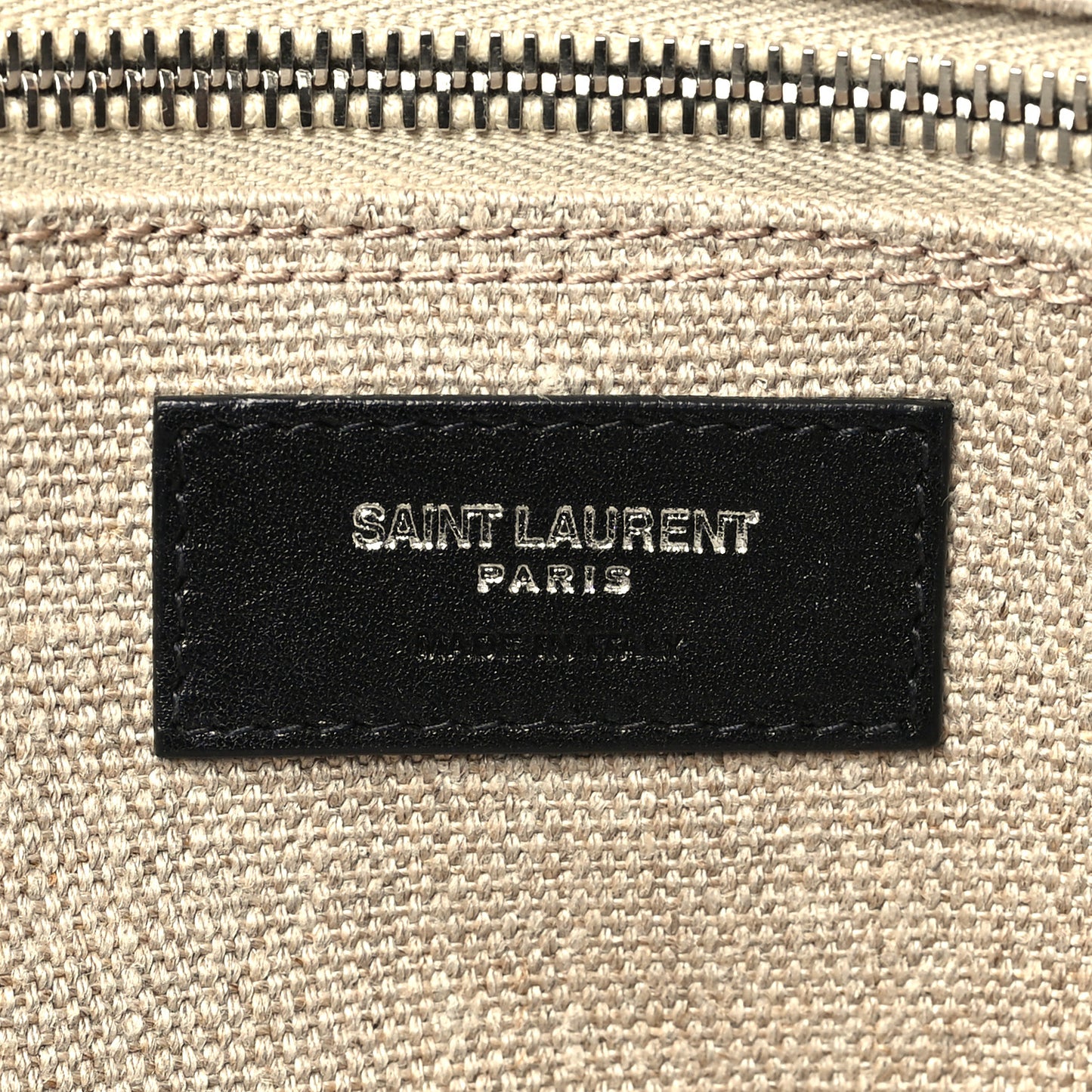 Linen Calfskin Rive Gauche Tote Optic White
