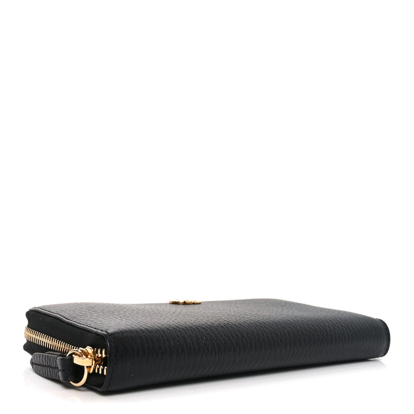 Dollar Calfskin GG Marmont Zip Around Wallet Black