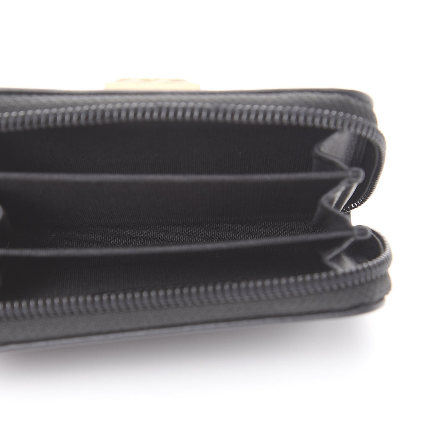 Caviar Quilted Boy Zip Around Coin Purse Wallet