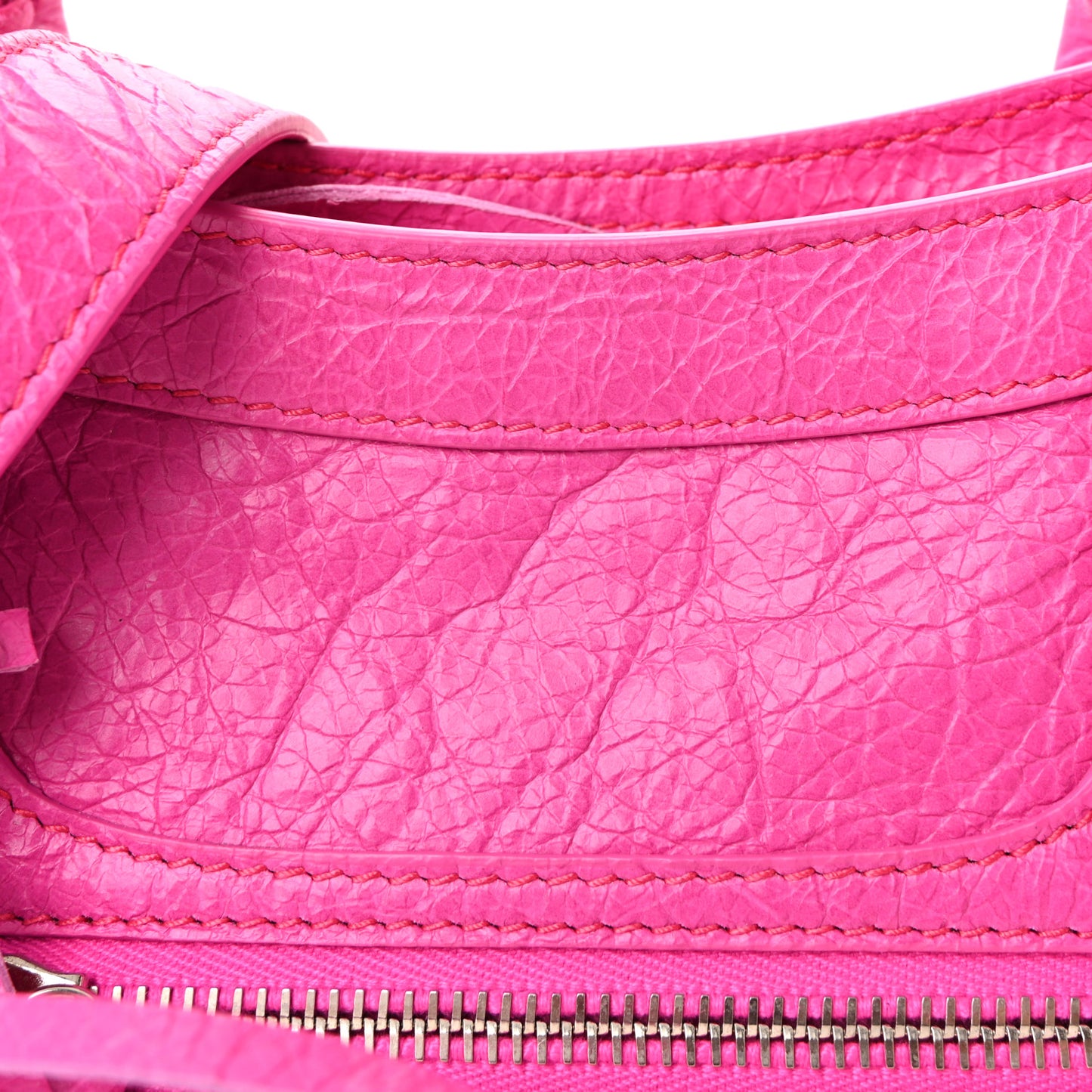 Agneau Classic Silver Hardware S City Fuchsia