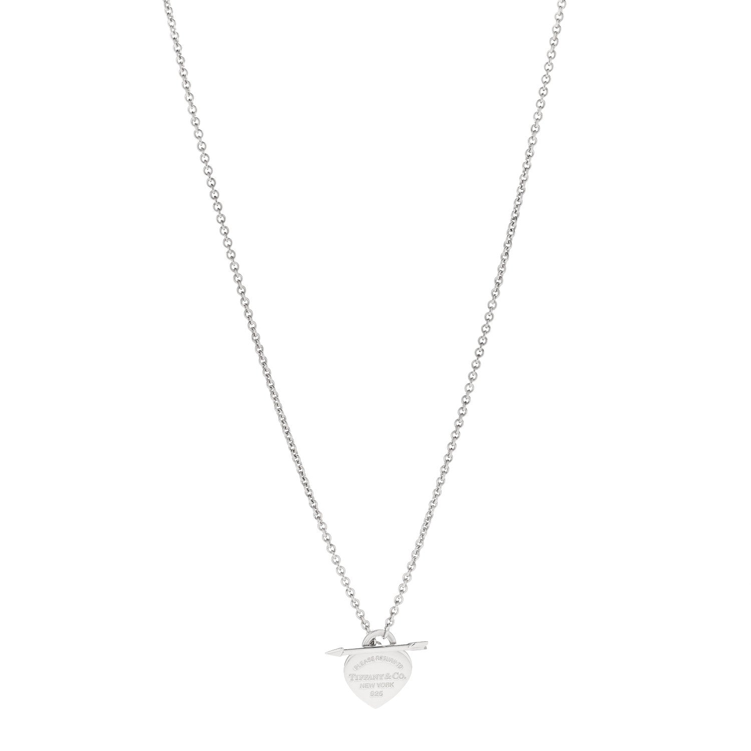 Tiffany Sterling Silver Small Return to Tiffany Lovestruck Pendant Necklace 1 of 5